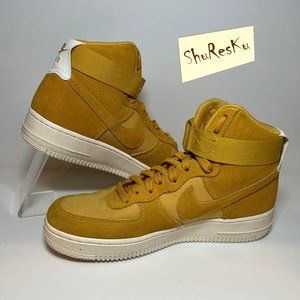 Nike Air Force 1 High Suede 'Yellow Ochre' - Size 7 - AQ8649-700